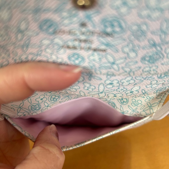 Rare Compact Louis Vuitton Pink Blue Floral Wallet 🌸 - Picture 5 of 13